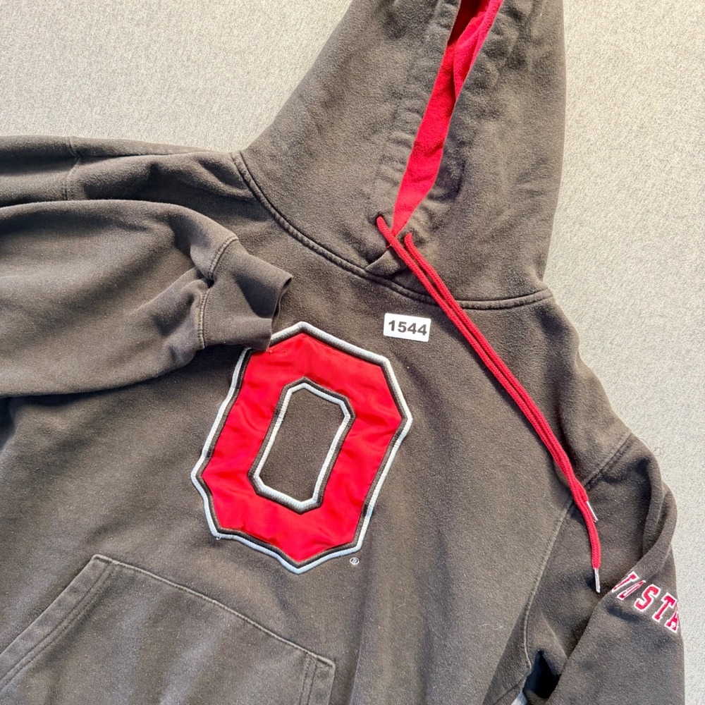 Stadium Athletics Ohio State Buckeyes Hoodie Black Block O Sweatshirt Mens L